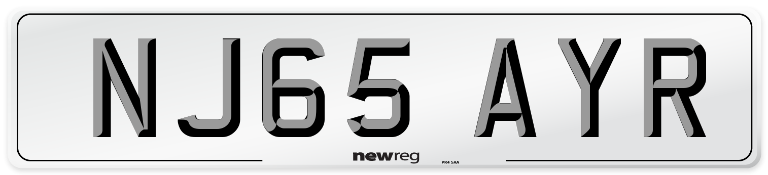 NJ65 AYR Number Plate from New Reg